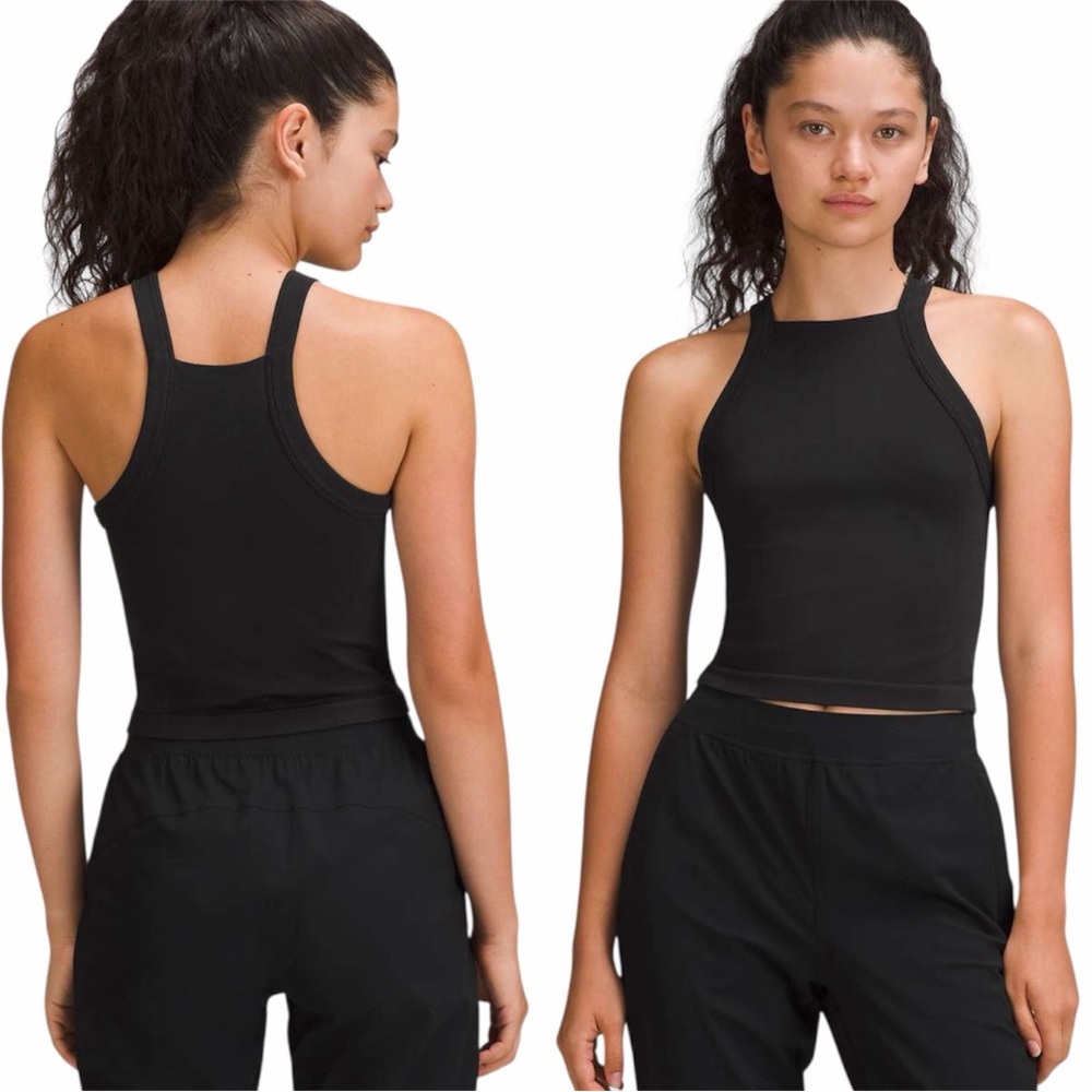 NWT – Lululemon – Seamless Training Strappy Racerback Tank Top – Black – Sz. 6